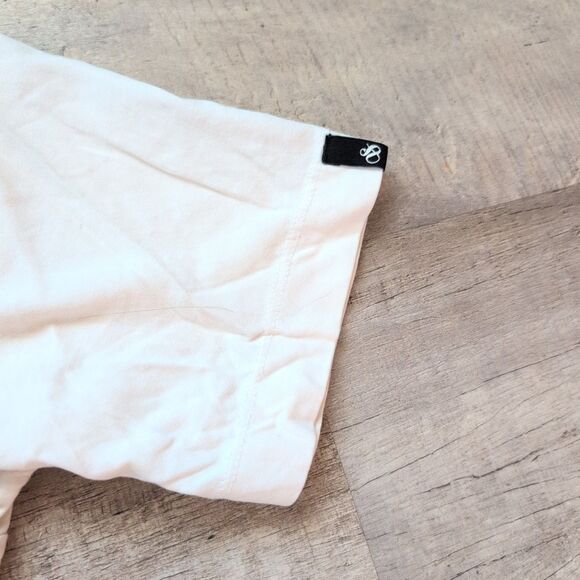 Scotch & Soda Crop T-Shirt Graphic Tee Size XS Ivory - Picture 9 of 14